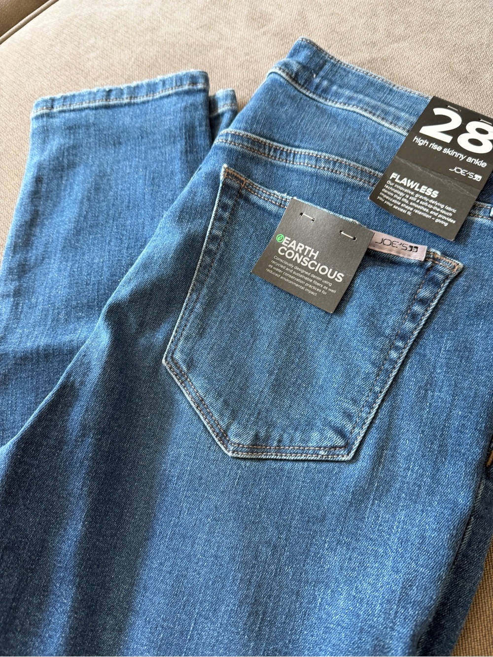 Joe's Jeans Medium Blue High-Rise Skinny Ankle Jeans